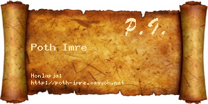 Poth Imre névjegykártya